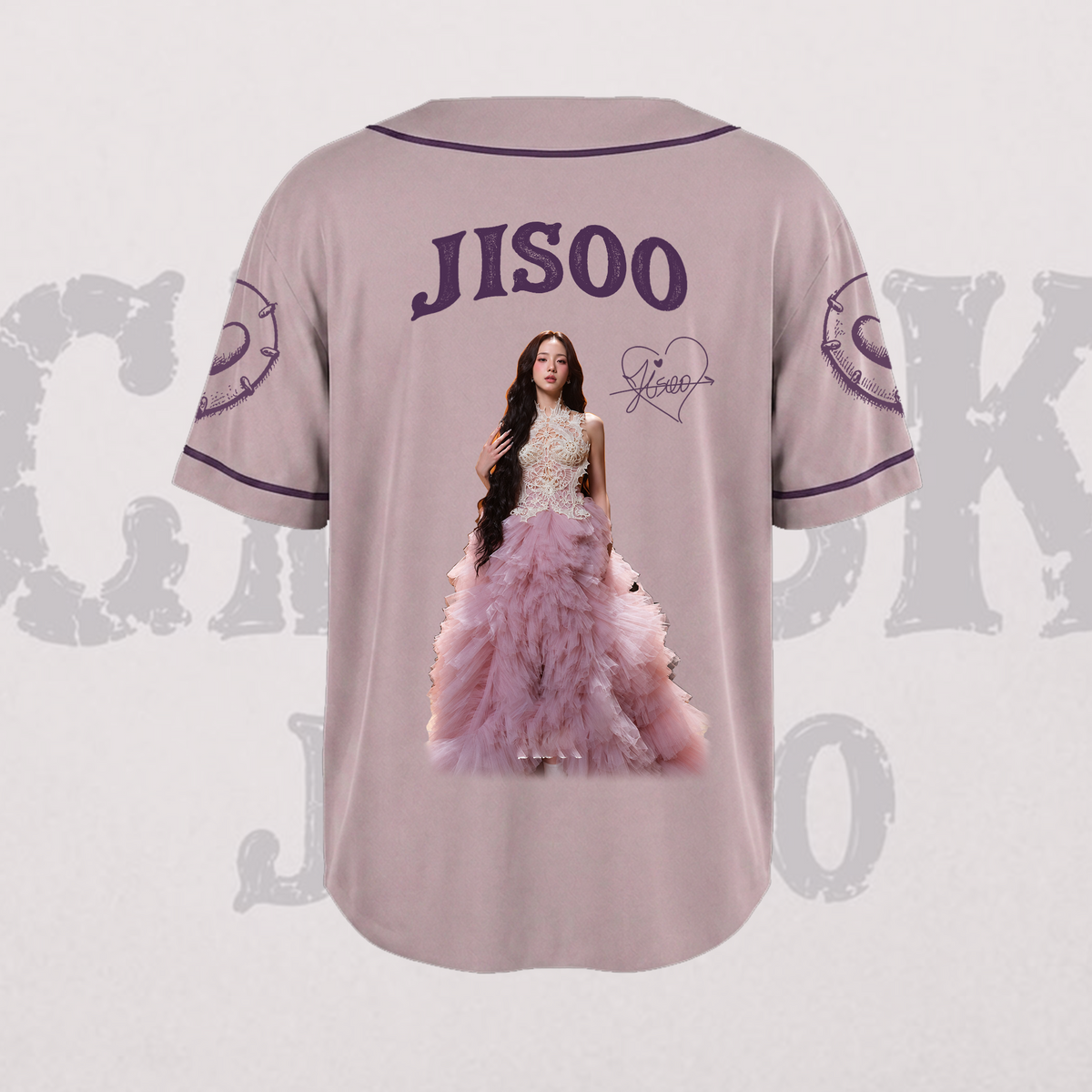 Jisoo Click Pink Baseball Jersey BLACKPINK Gift For Fans