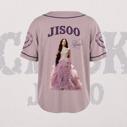 Jisoo Click Pink Baseball Jersey BLACKPINK Gift For Fans