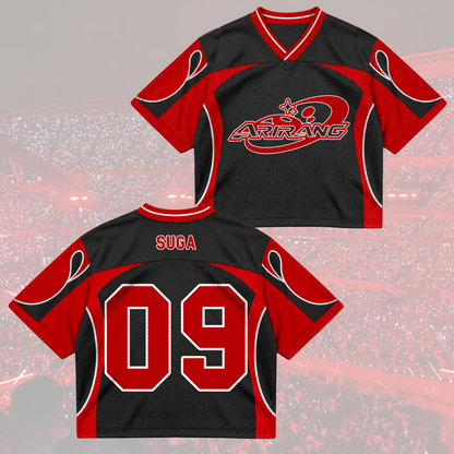 Dramatic Arirang Army Club All Members Cyber Grunge Mixed Mesh Jersey For Fans