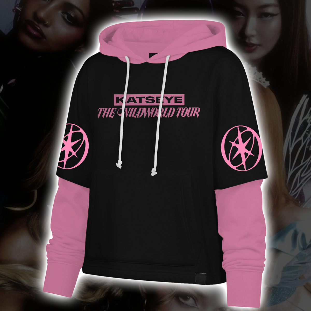 Fetter Katseye The Wildworld Tour Pink Pop Shortstop Hoodie Geschenk für Fans