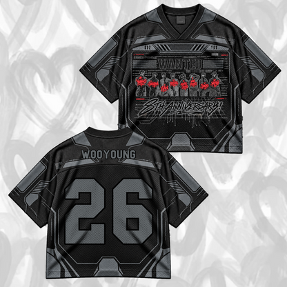 ATEEZ Golden Hour 8th Anniversary Streetwear Wanted Mixed Mesh Jersey Gift For Fans