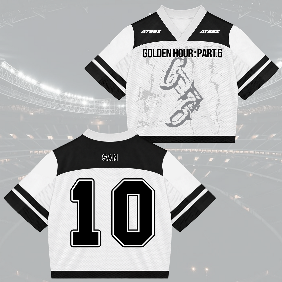 Dramatic Golden Hour Part 6 ATEEZ Mixed Mesh Jersey For Atiny