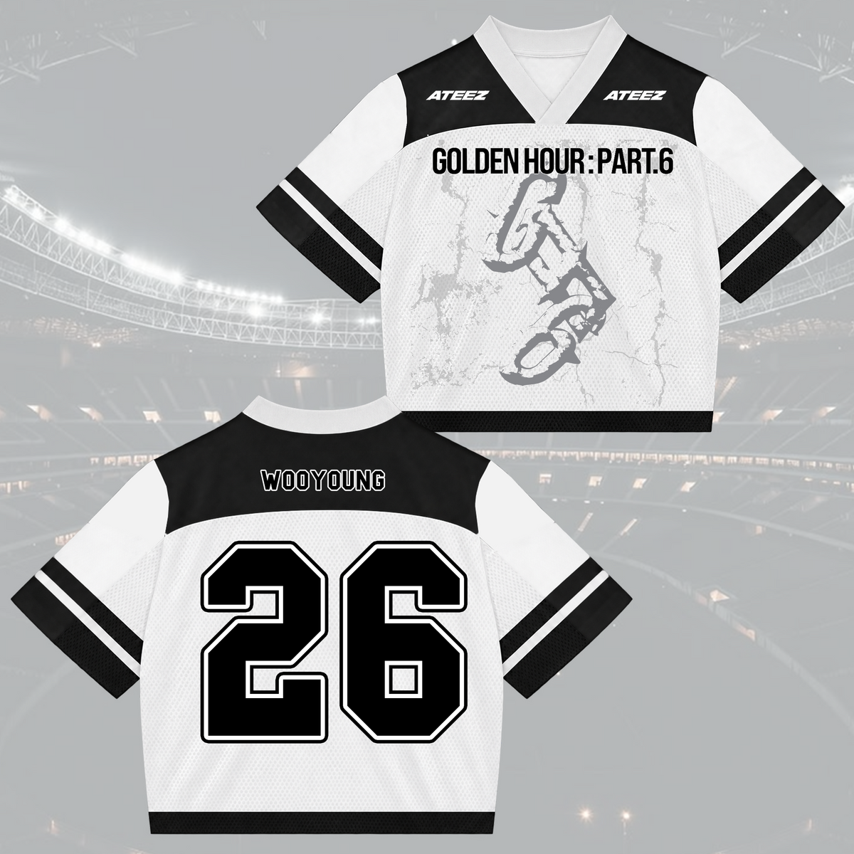 Dramatic Golden Hour Part 6 ATEEZ Mixed Mesh Jersey For Atiny