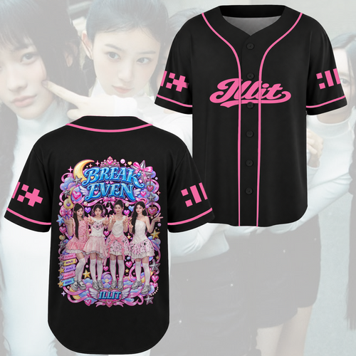 ILLIT I Got Your Back Baseball-Trikot Signatur Retro Merch Geschenk für Fans