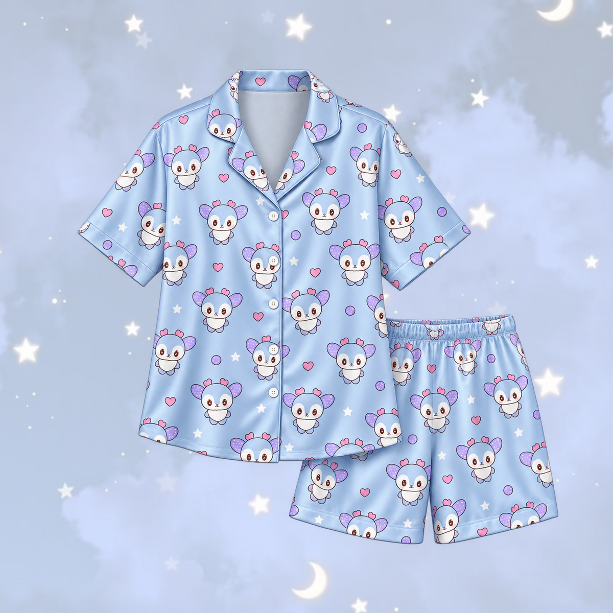 Mystical T.W.I.C.E. Club Mina Myodette Mascot Pastel Coquette Pajama Set For Once