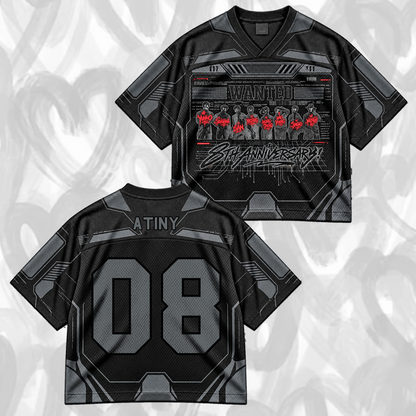 ATEEZ Golden Hour 8th Anniversary Streetwear Wanted Mixed Mesh Jersey Gift For Fans