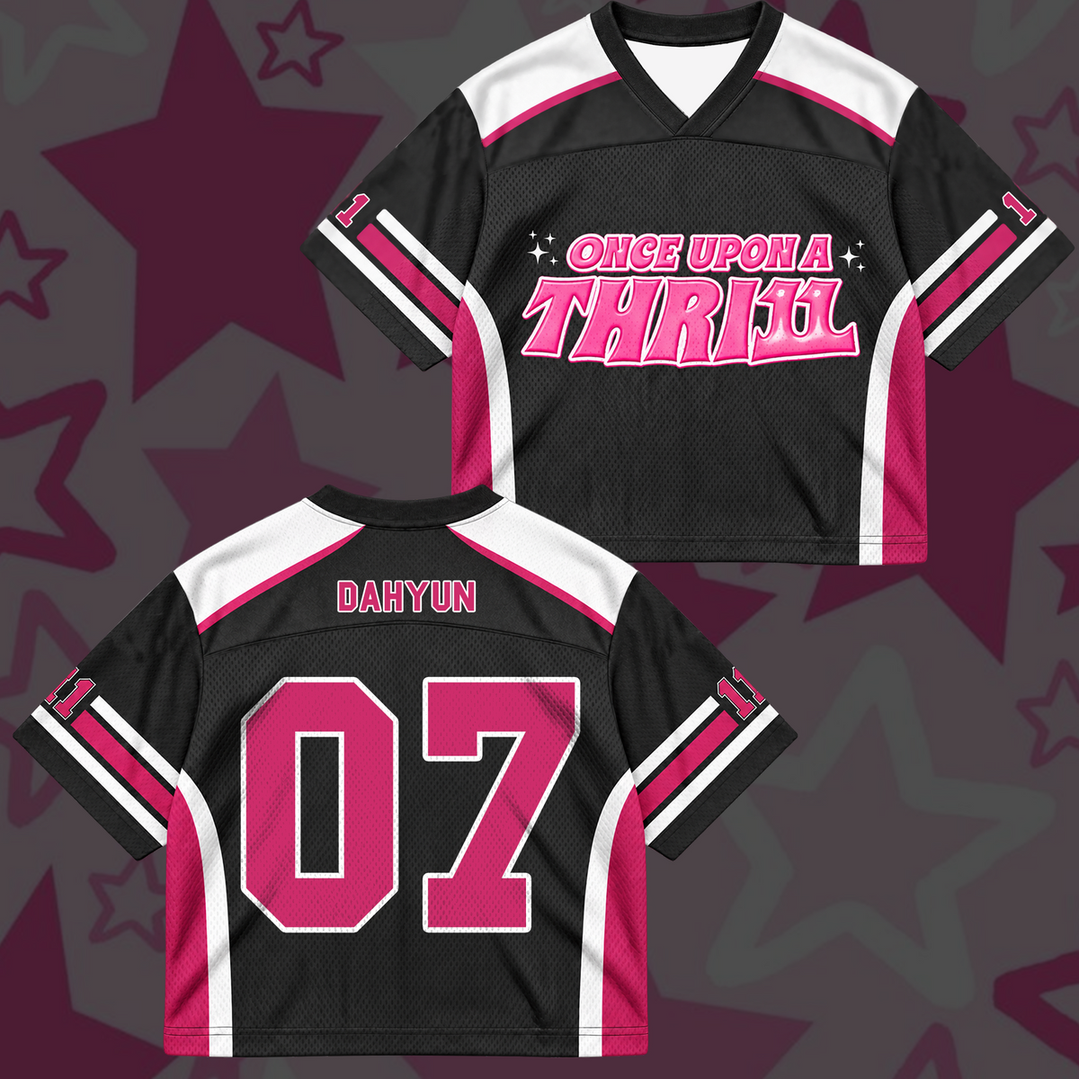 Vibrant TWICE Once Upon A Thr11l 11th Anniversary Cyber Grunge Mix Mesh Jersey For Once