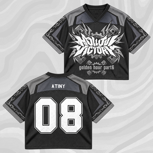 ATEEZ Golden Hour Part 6 Tour Mixed Mesh Jersey Hollow Victory For ATINY Fans