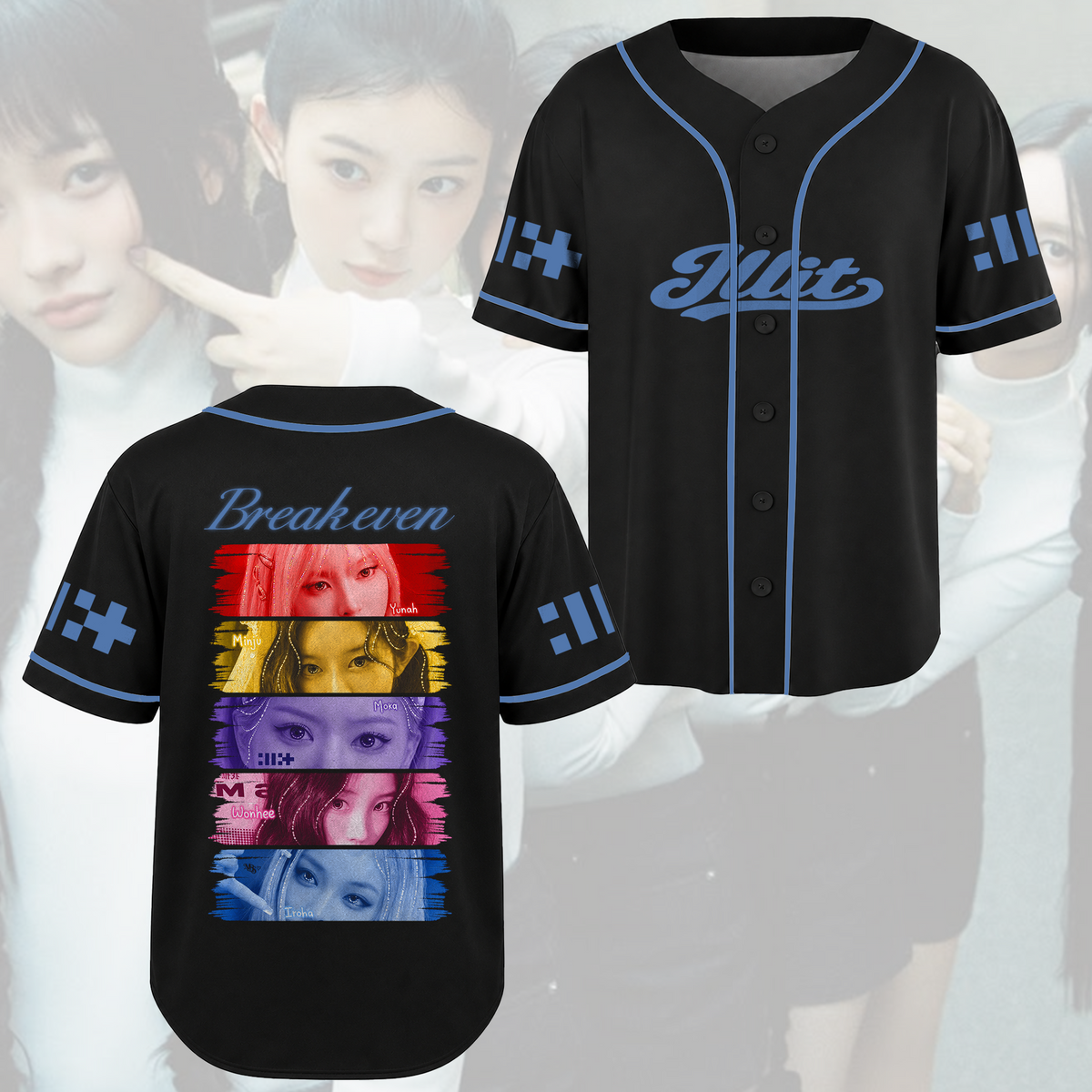 Dramatic Illit Breakeven Eye To Eye  Baseball Jersey Gift For Gllit