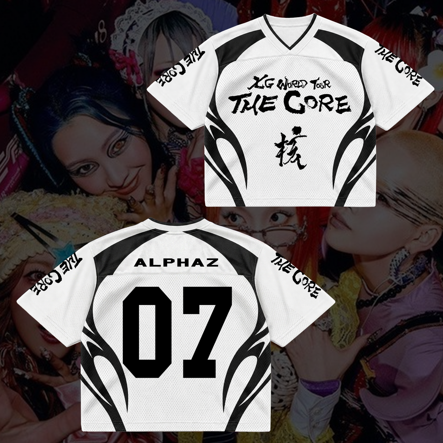 Fierce XG The Core World Tour Mixed Mesh Jersey Cool Gift for Fans