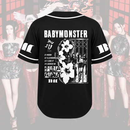 Striking BABYMONSTER Monstiez Baseball Jersey Kpop Tracklist Merch Shirt