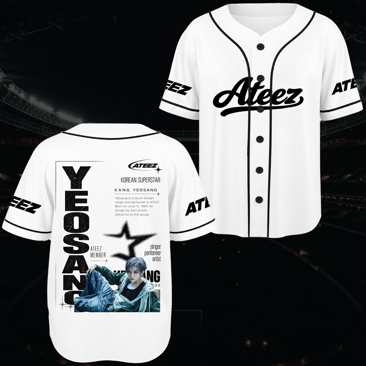 Ateez Golden Hour Teil 5 Albumkonzept Konzert Baseballtrikot Fan-Edition