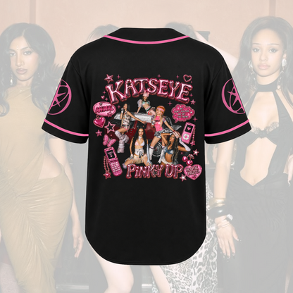 Feral The Wildworld Tour Katseye Y2K Pink Pop Baseball Jersey Gift for Fans