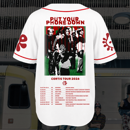 Put Your Phone Down Cortis Tour Greengreen Album Baseball Jersey