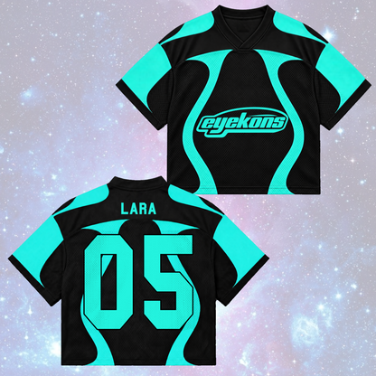 KATSEYE Wild Tour Sporty Purple Mixed Mesh Jersey für EYEKONS