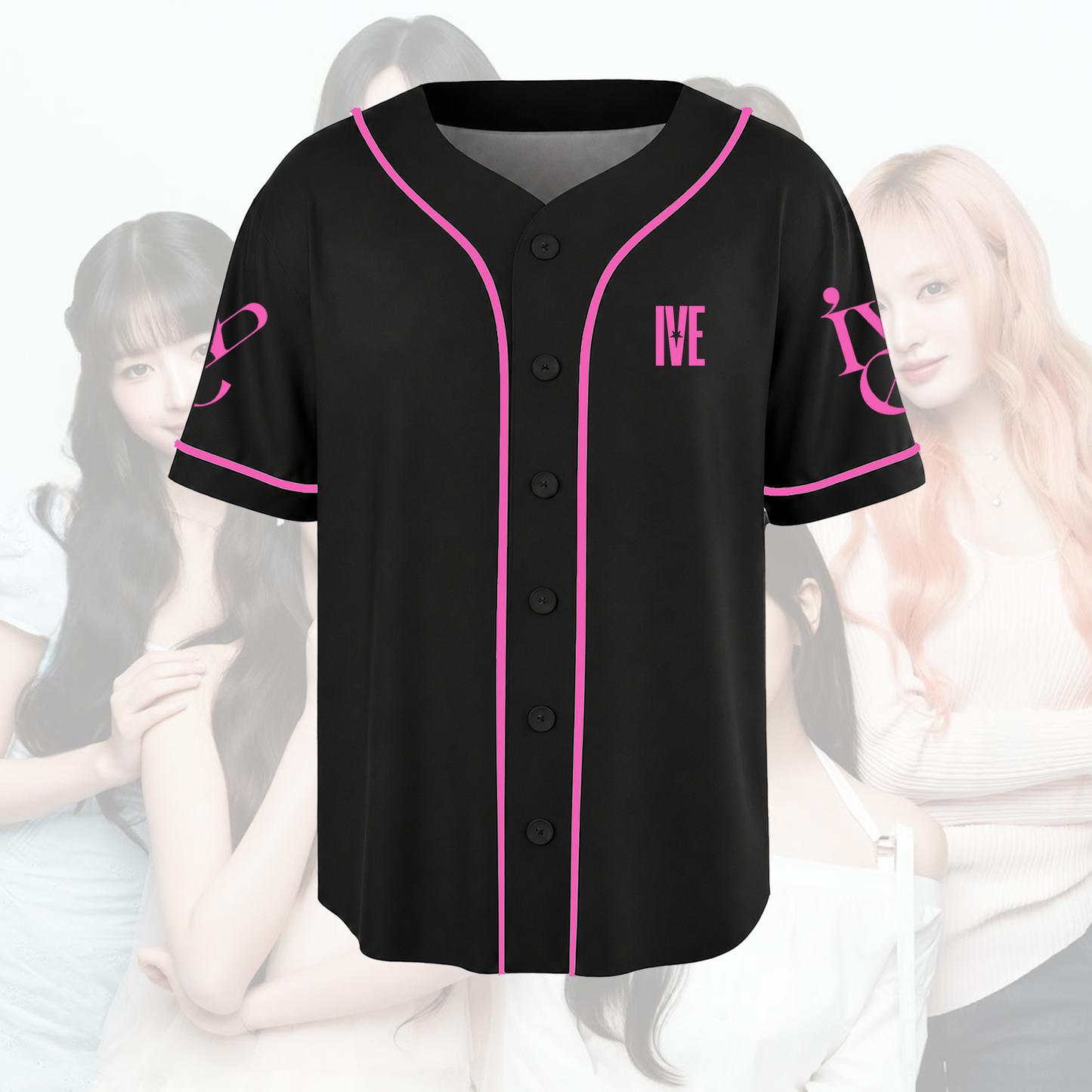 IVE Show What I Am Tour Baseball Jersey Autograph Member Print Edgy Kawaii Gift For Fans