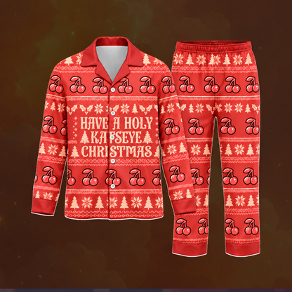 Cozy Have A Holy Christmas K.A.T.S.E.Y.E. Club Megan Symbol Ugly Christmas Pajama Set For Eyekons