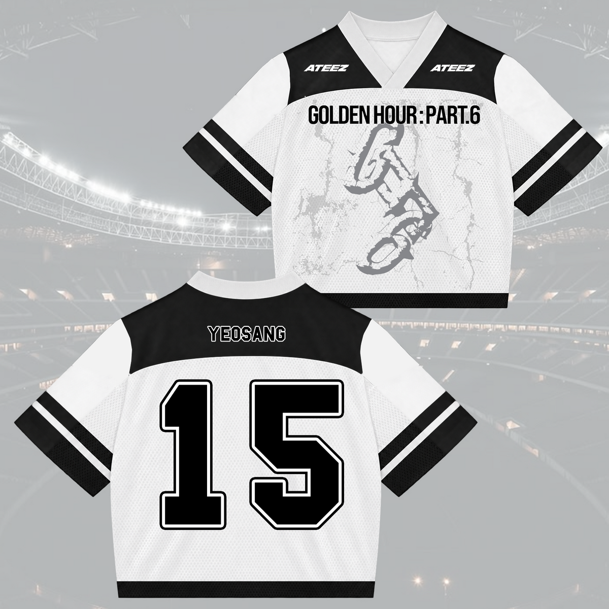 Dramatic Golden Hour Part 6 ATEEZ Mixed Mesh Jersey For Atiny