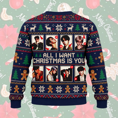 All I Want For Christmas Is Jongho Hässlicher Weihnachtspullover Geschenk für Verliebte