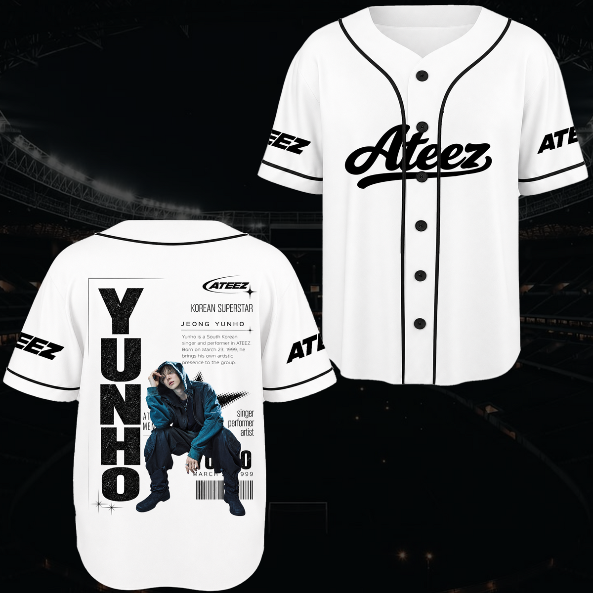 Ateez Golden Hour Teil 5 Albumkonzept Konzert Baseballtrikot Fan-Edition