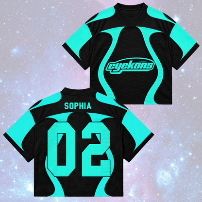 KATSEYE Wild Tour Sporty Purple Mixed Mesh Jersey für EYEKONS