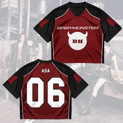 Athletic Choom World Tour Babymonster Mixed Mesh Jersey For Monstiez