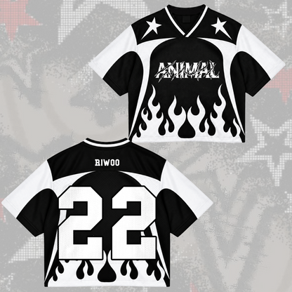 Fierce Animal Onedoor Club All Members Cyber Grunge Mixed Mesh Jersey For Onedoor