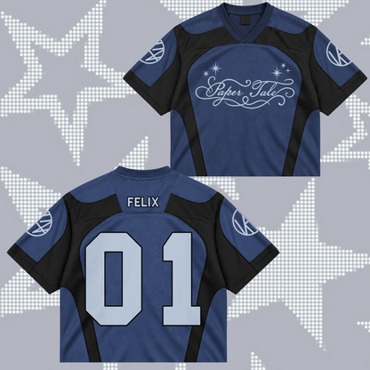 Fierce Paper Tale S.K.Z. Club All Members Futuristic Mixed Mesh Jersey For Stay
