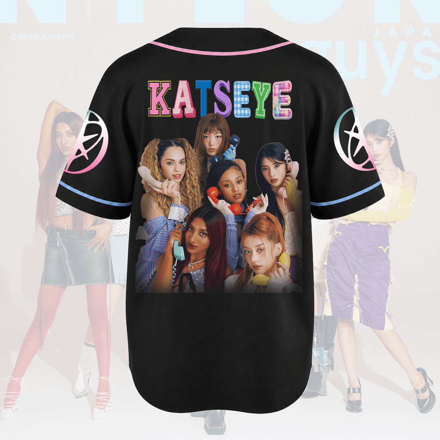 United Paths Katseye Tour OT6 Forever Baseball Jersey Fan Edition