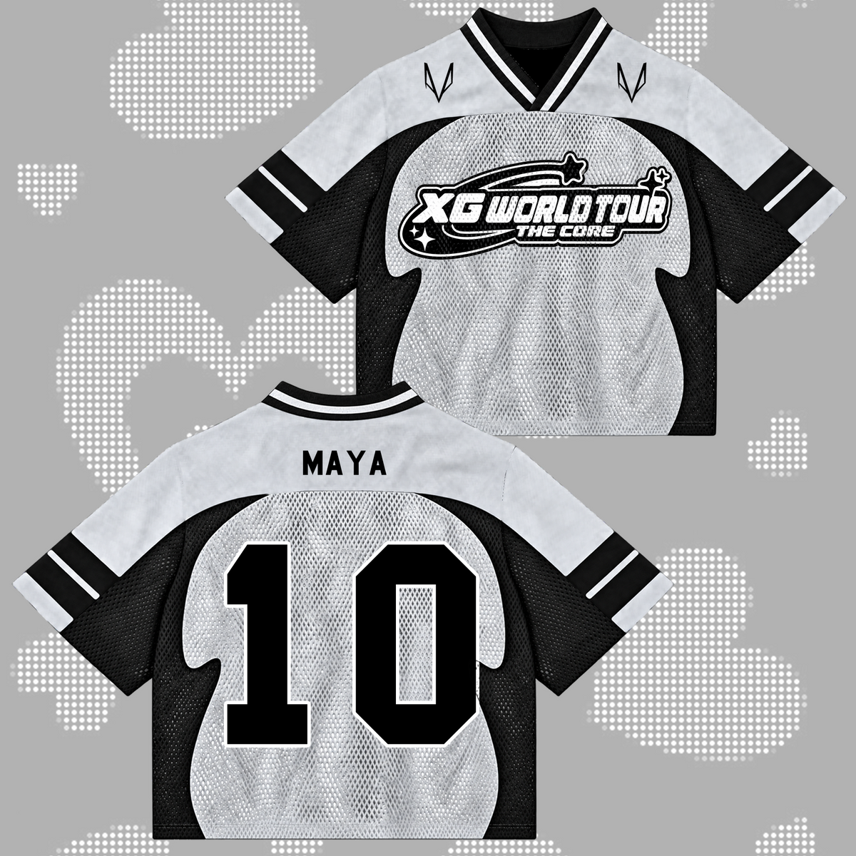 Fierce XG The Core World Tour Mixed-Mesh-Trikot cooles Geschenk für Fans
