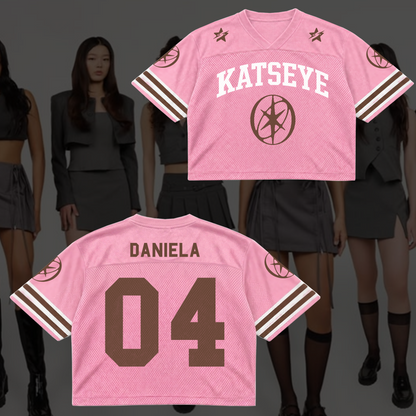 Magnificent KATSEYE Pink Mesh Jersey The Wildworld Tour Gift for Fan