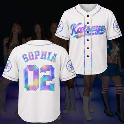 Holographic Katseye The Wildworld Tour Baseball Jersey Eyekon Gifts