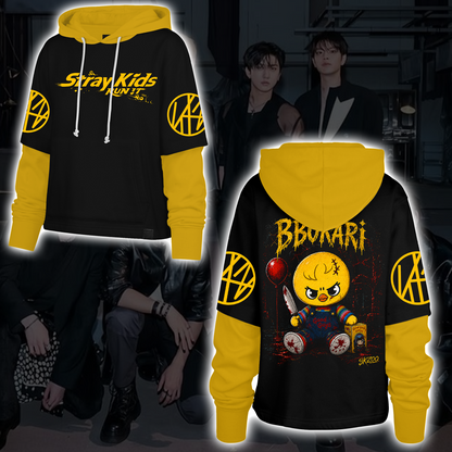 Spooky Stray Kids Wolf Chan Shortstop Hoodie Halloween Gift for Fans