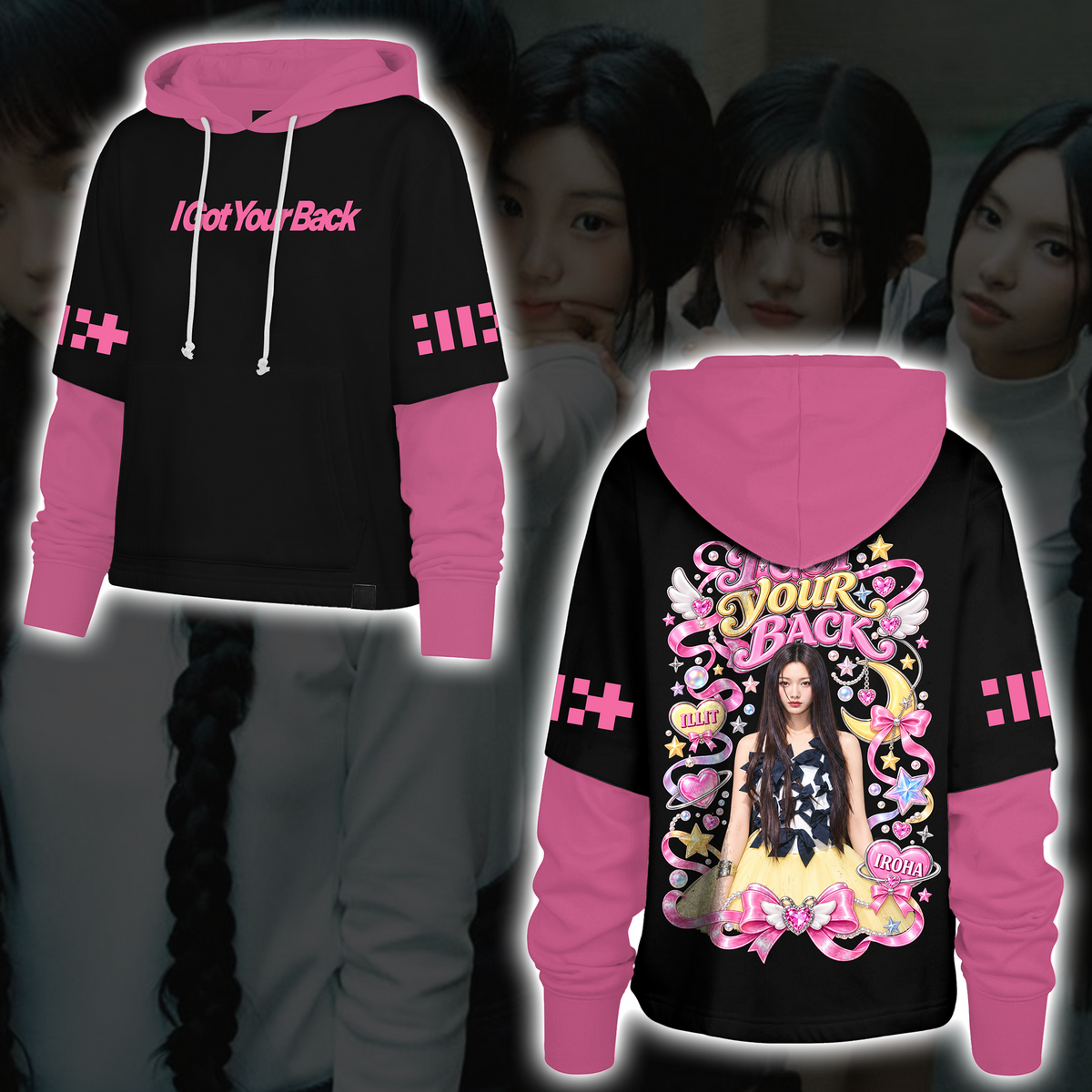 Traumhafter Choom Tour Babymonster Moon Dark Aesthetic Shortstop Kapuzenpullover Halloween-Geschenk für Fans