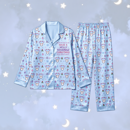 Jolly Have A Holy TDOONGZ Christmas T.W.I.C.E. Club Mina Myodette Mascot Ugly Christmas Pajama Set For Once
