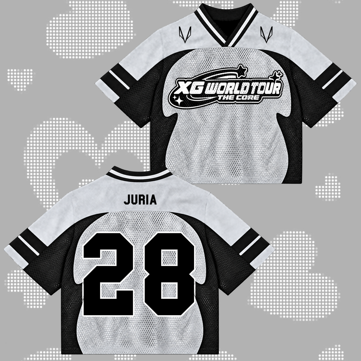 Fierce XG The Core World Tour Mixed-Mesh-Trikot cooles Geschenk für Fans