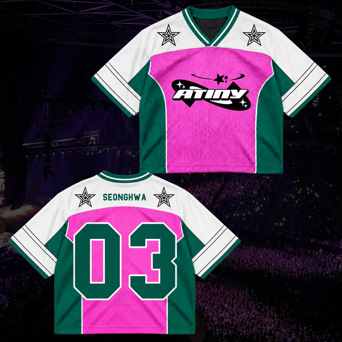 Epic BAD Tinys Club All Members Cyber Grunge Mixed Mesh Jersey For Atiny