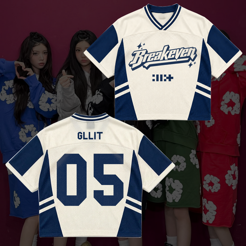 Breakeven Illit Album Comeback Mixed Mesh Jersey Geschenk für Gllit