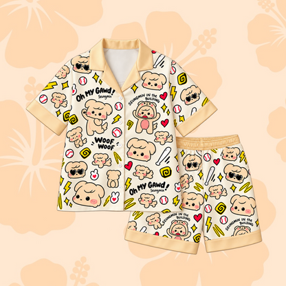 Epic Stray Kids Club Seungmin PuppyM Mascot Pastel Doodle Pajama Set For Stay