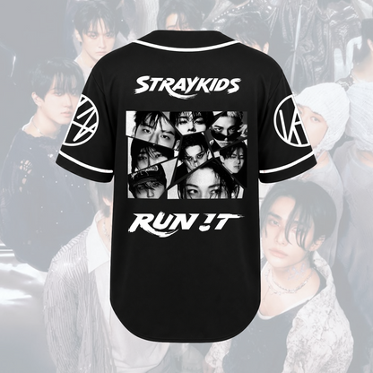 Gritty Run It World Tour Stray Kids Baseball Jersey Stay Gifts