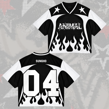 Fierce Animal Onedoor Club All Members Cyber Grunge Mixed Mesh Jersey For Onedoor