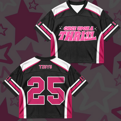 Vibrant TWICE Once Upon A Thr11l 11th Anniversary Cyber Grunge Mix Mesh Jersey For Once