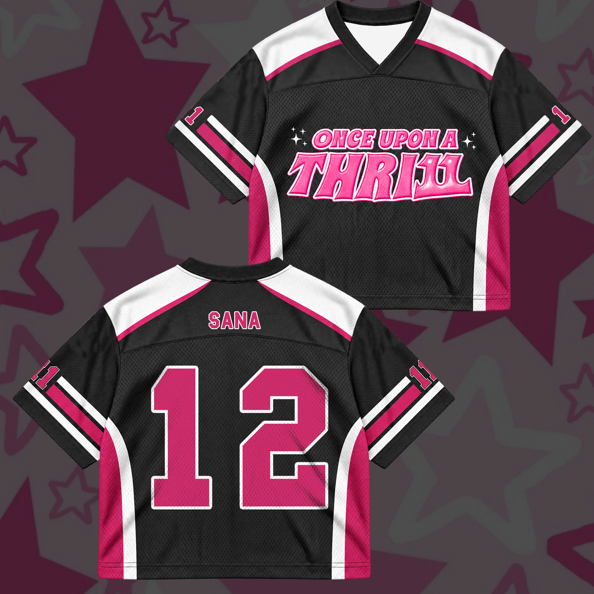 Vibrant TWICE Once Upon A Thr11l 11th Anniversary Cyber Grunge Mix Mesh Jersey For Once