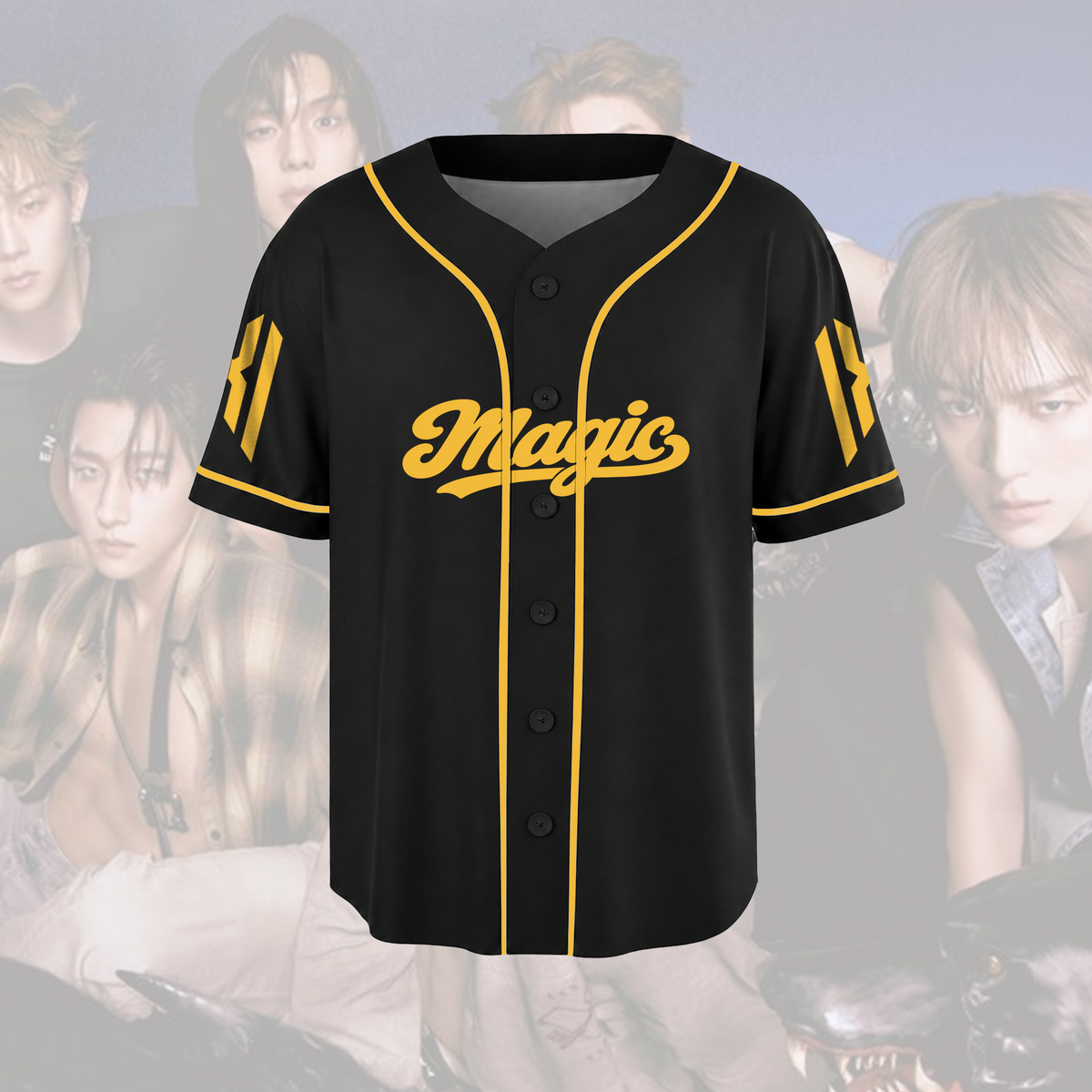 MONSTA X Monbebe The Phase Tour Grunge Baseballtrikot Geschenk für Fans