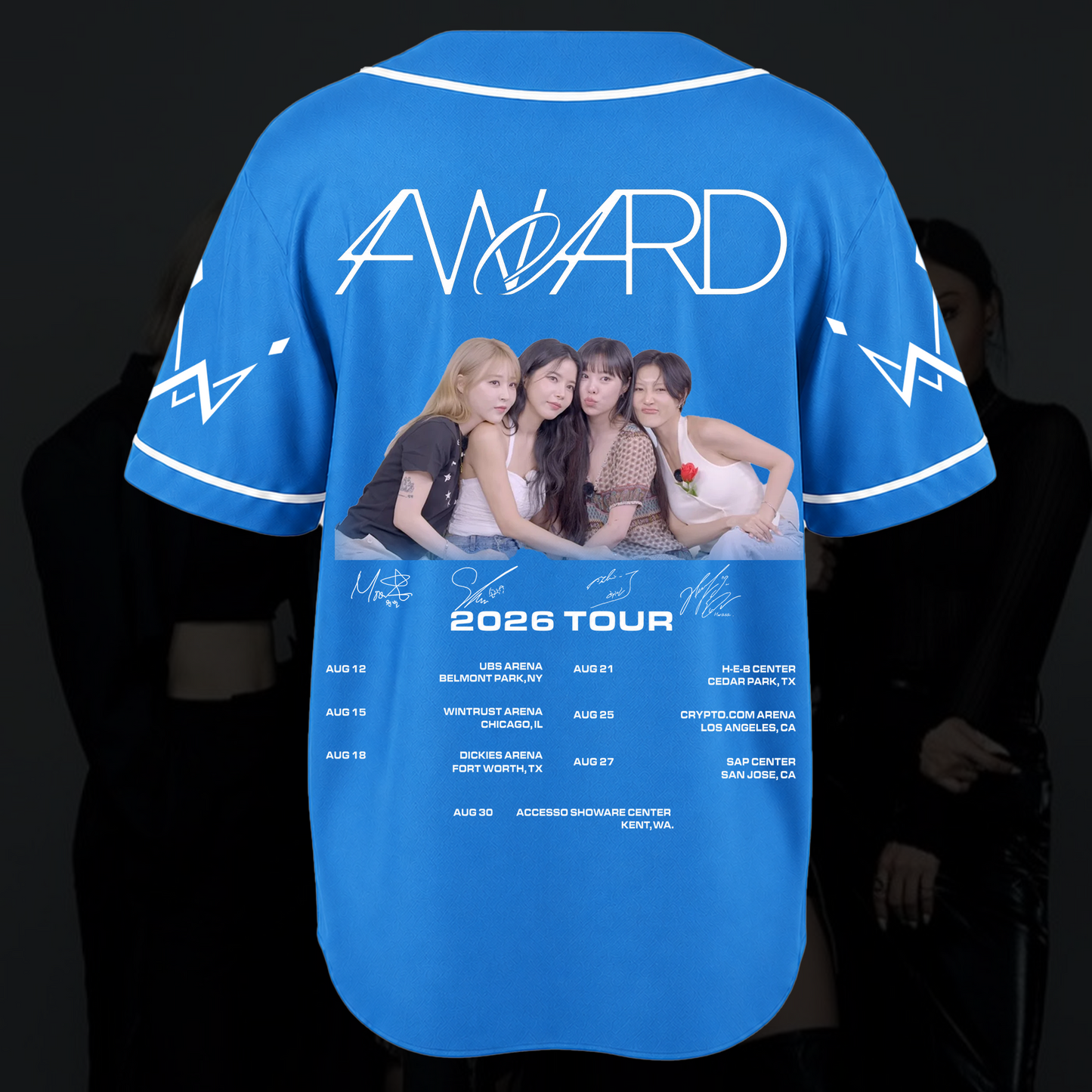 Mamamoo 4ward Album World Tour Baseball Jersey Fan Edition