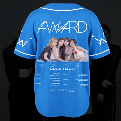 Mamamoo 4ward Album World Tour Baseball Jersey Fan Edition