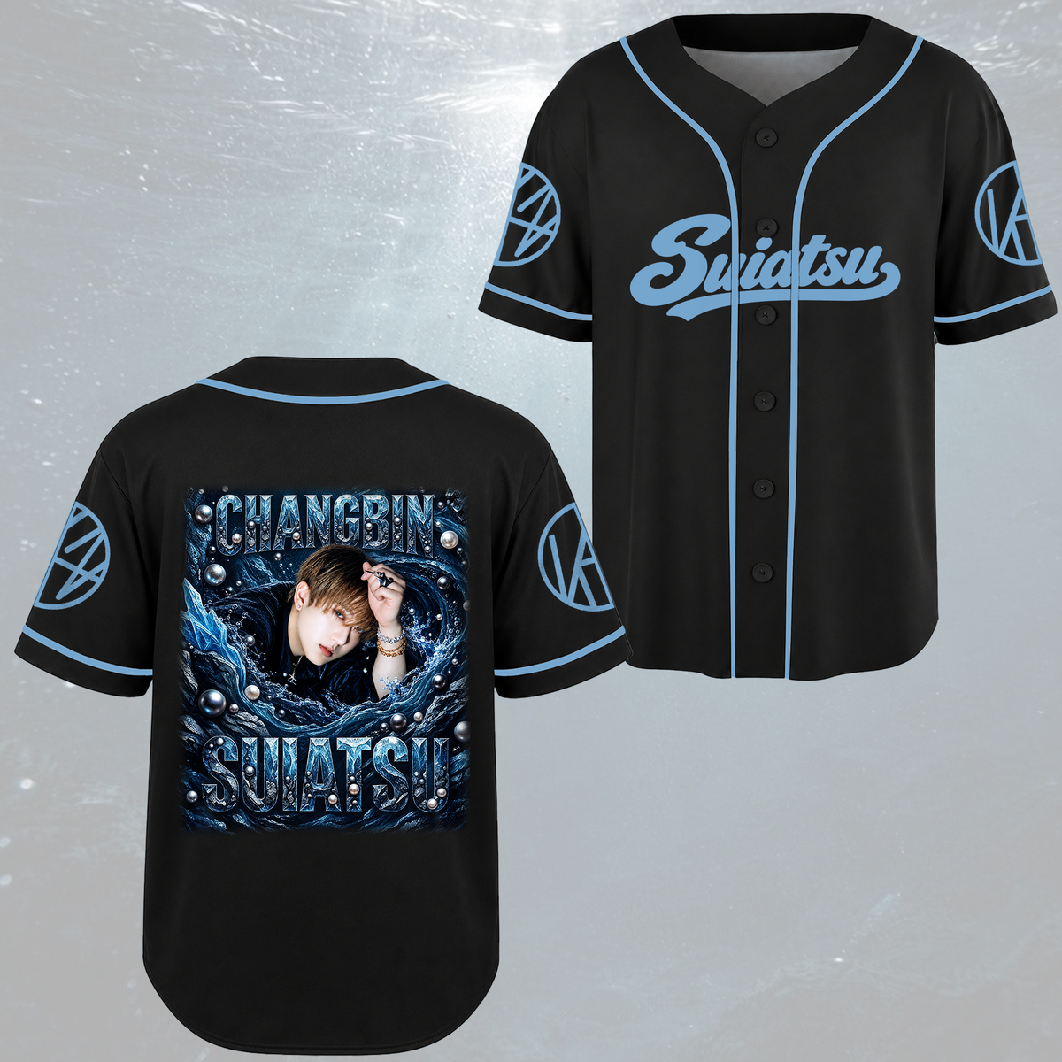 Vivid Suiatsu S.T.R.A.Y.K.I.D.S. Deep Ocean Baseball Jersey For Stay
