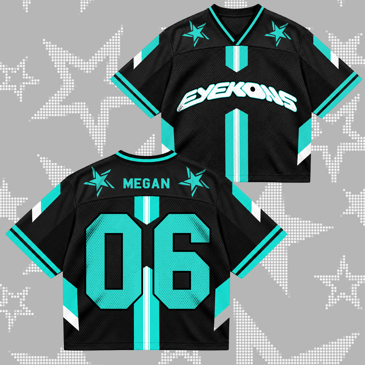 Vivid Animal Eyekons Club All Members Cyber Grunge Mixed Mesh Jersey For Eyekons