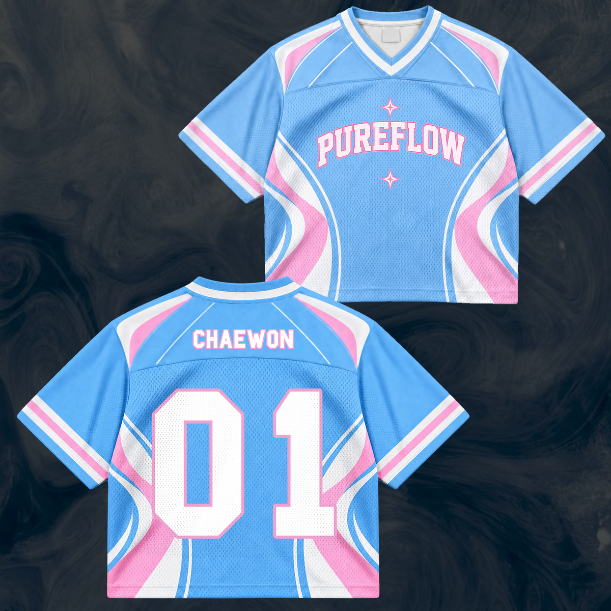 LE SSERAFIM Pureflow World Tour Mixed Mesh Jersey Gift For Fans