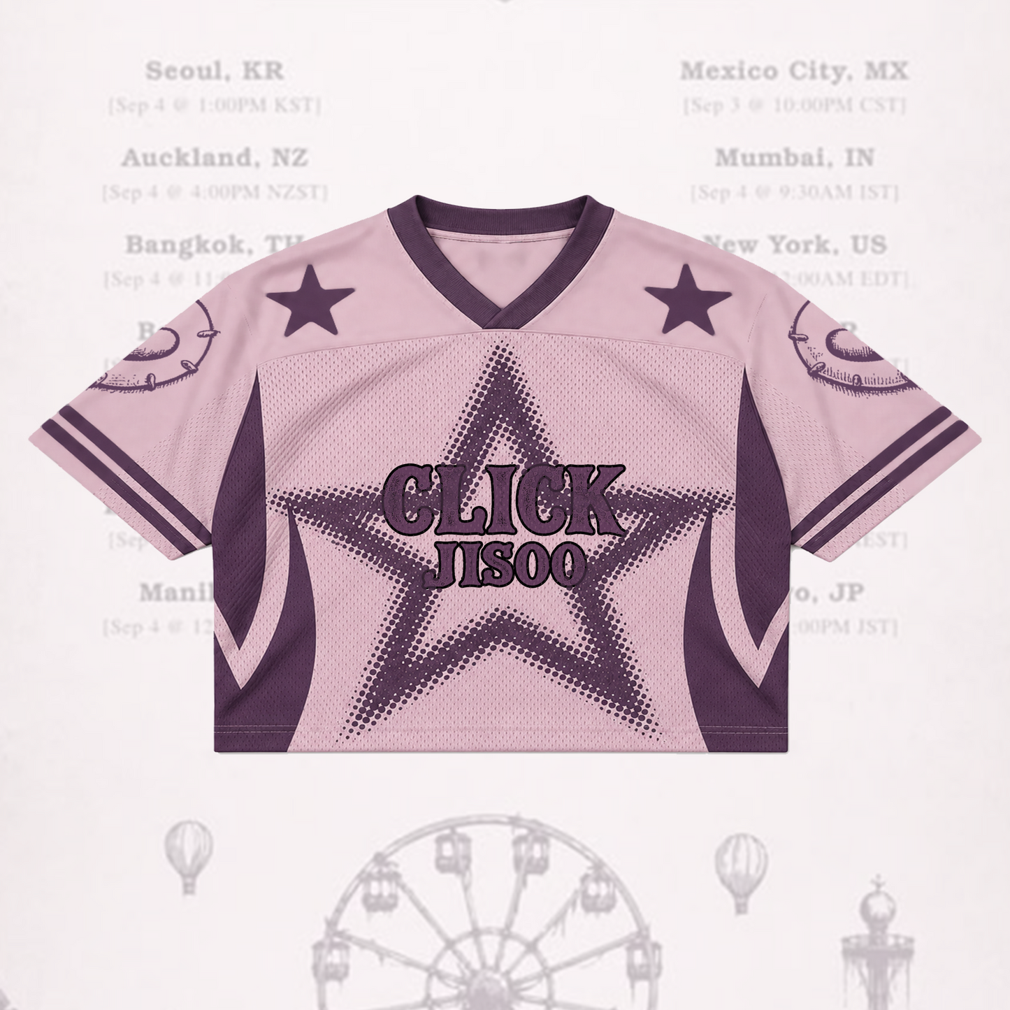 Sporty Jisoo Click Album Mixed Mesh Jersey BLACKPINK Fan Gift for Blink